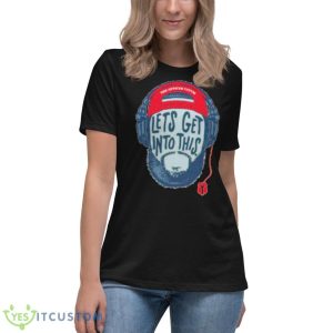The Officer Tatum Let’s Get Into This Headphone Logo Shirt - Women's Relaxed Short Sleeve Jersey Tee