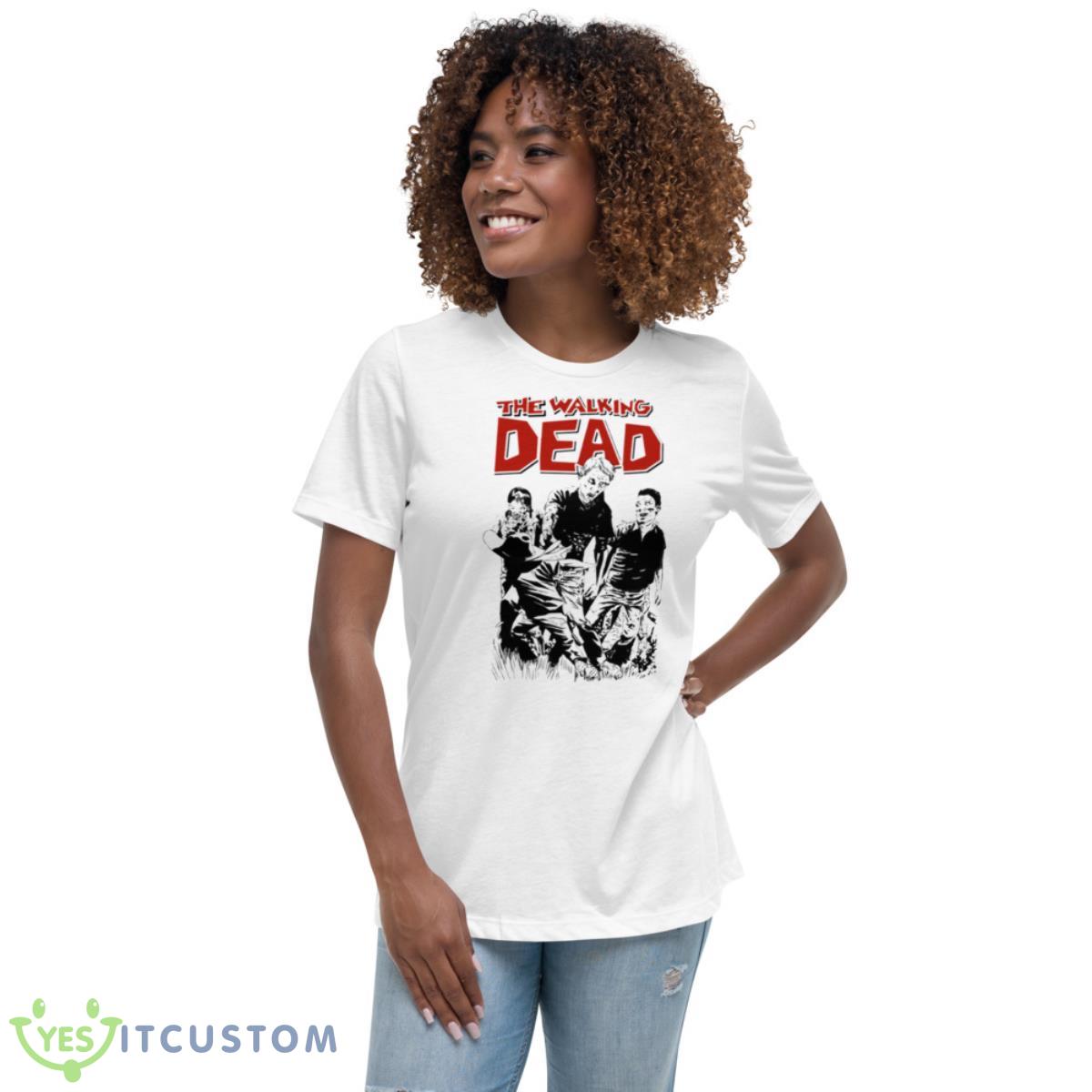 The Walking Dead Horror Zombies Graphic Art Shirt 5 The Walking Dead Horror Zombies Graphic Art Shirt - Women's Relaxed Short Sleeve Jersey Tee
