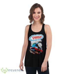 Thomas And Friends Solo With Sign shirt - Women's Flowy Racerback Tank