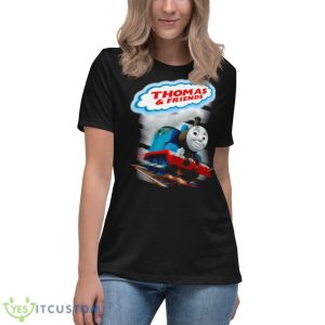 Thomas And Friends Solo With Sign shirt - Women's Relaxed Short Sleeve Jersey Tee
