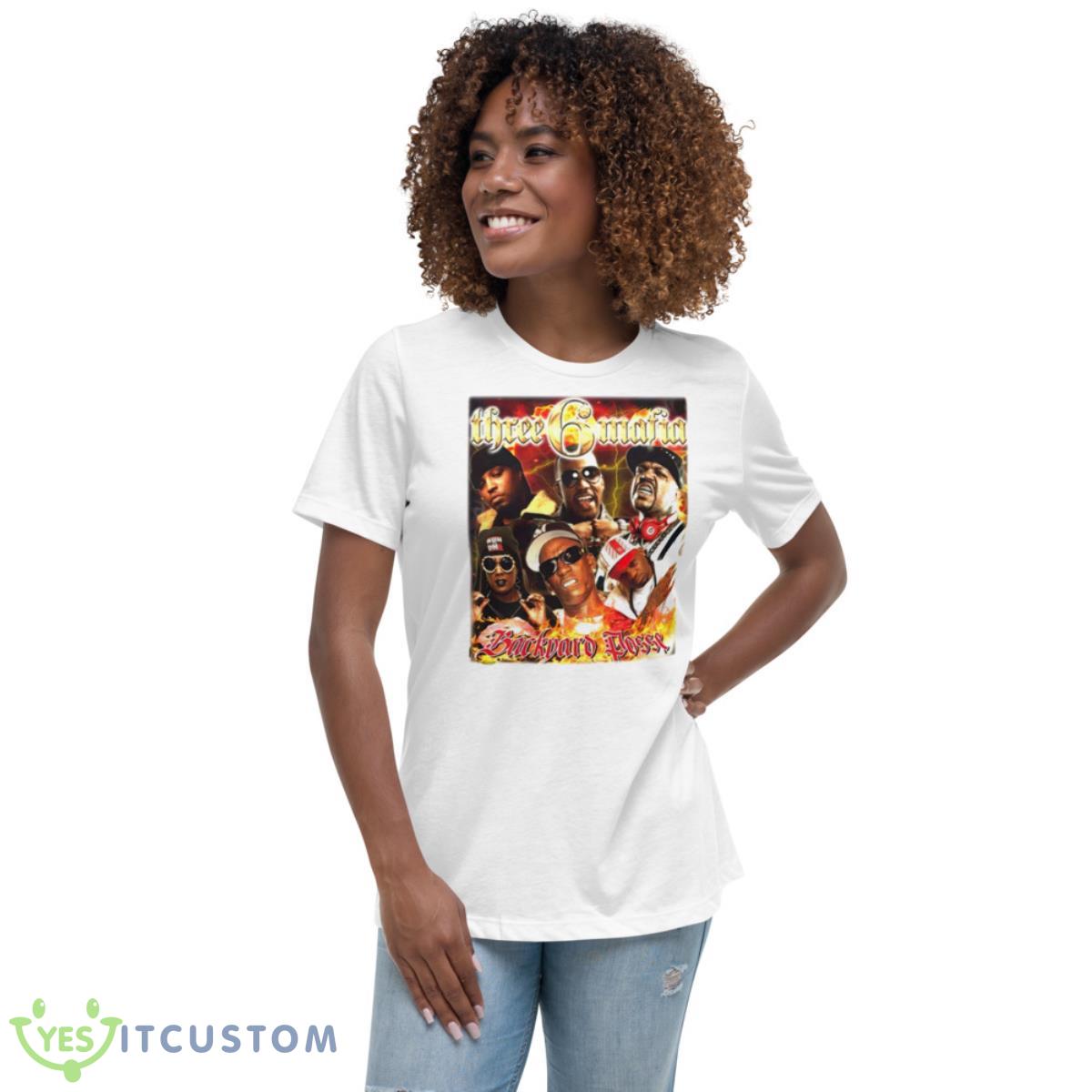 Three 6 Mafia Vintage Gangsta Boo Shirt 5 Three 6 Mafia Vintage Gangsta Boo Shirt - Women's Relaxed Short Sleeve Jersey Tee