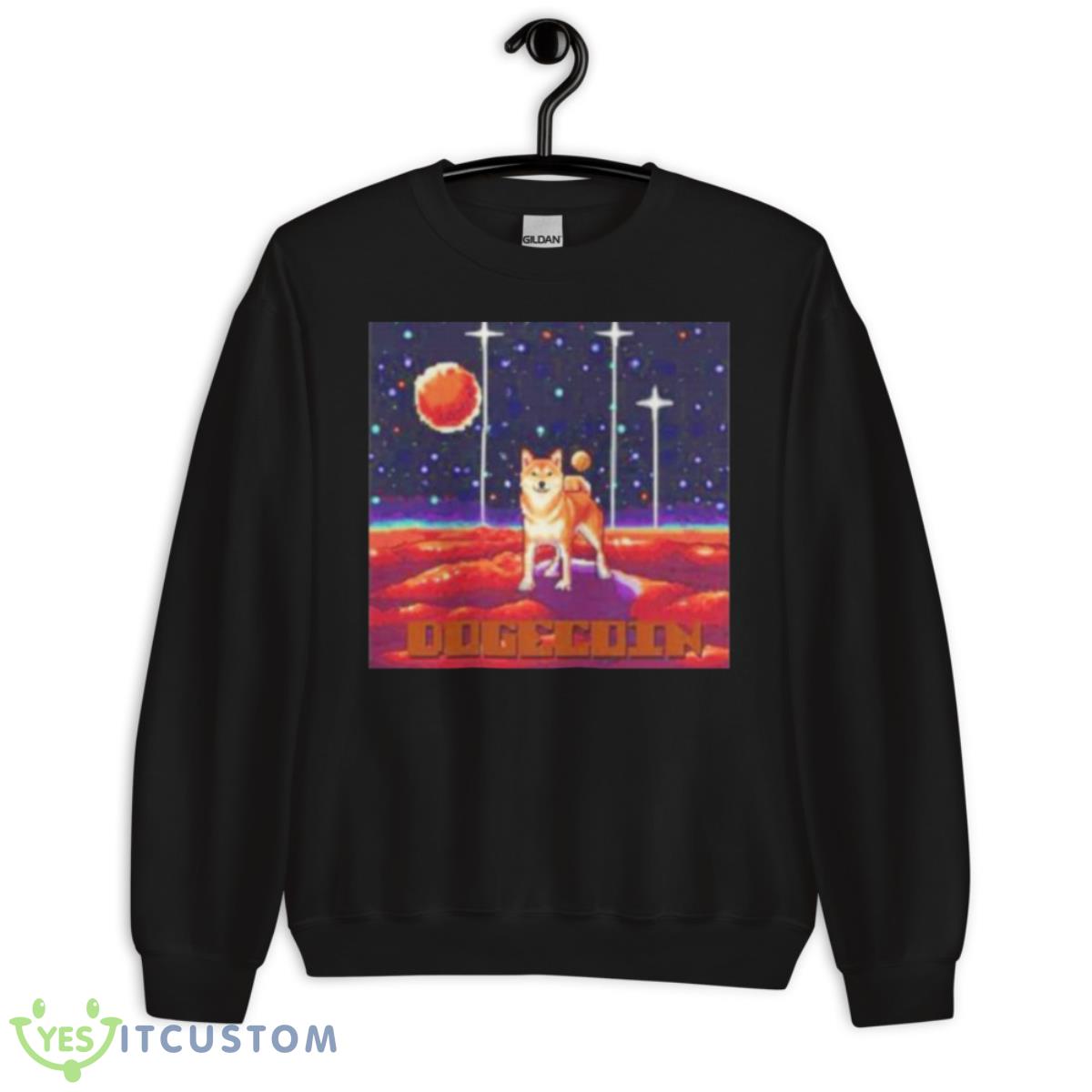 Top Dogecoin On Mars Shirt 3 Top Dogecoin On Mars Shirt - Unisex Crewneck Sweatshirt