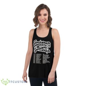 Tour Date Of I Love You Jonifer B shirt - Women's Flowy Racerback Tank