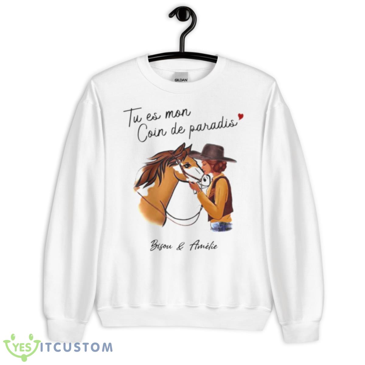 Tu es mon coin de paradis bisou and amelie shirt 11 Tu es mon coin de paradis bisou and amelie shirt - Unisex Heavy Blend Crewneck Sweatshirt