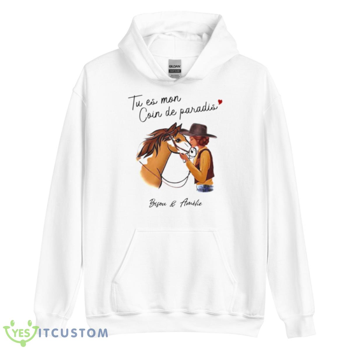 Tu es mon coin de paradis bisou and amelie shirt 3 Tu es mon coin de paradis bisou and amelie shirt - Unisex Heavy Blend Hooded Sweatshirt