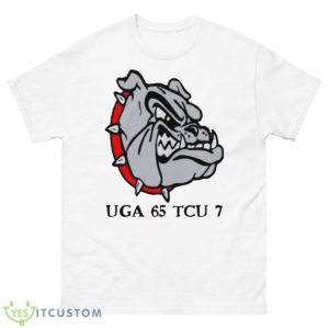 UGA 65 TCU 7 Bulldogs shirt - 500 Men’s Classic Tee Gildan