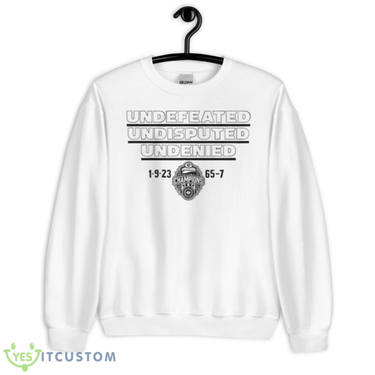 Undefeated undisputed undenied UGA champs score shirt 2 Undefeated undisputed undenied UGA champs score shirt - Unisex Heavy Blend Crewneck Sweatshirt