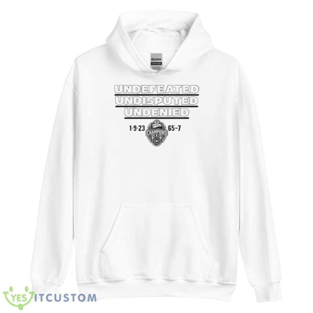 Undefeated undisputed undenied UGA champs score shirt 3 Undefeated undisputed undenied UGA champs score shirt - Unisex Heavy Blend Hooded Sweatshirt