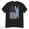 Vintage Grunge American Usa Flag Patriotic Fish White Marlin Shirt - G500 Men’s Classic T-Shirt