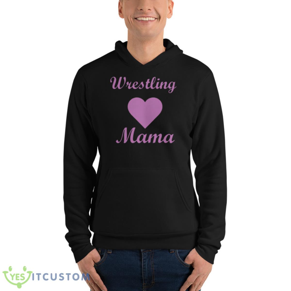 Wrestling Heart Mama Shirt 4 Wrestling Heart Mama Shirt - Unisex Fleece Pullover Hoodie