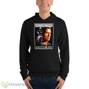 Arnold Man Schwarzenegger Running Man Shirt - Unisex Fleece Pullover Hoodie