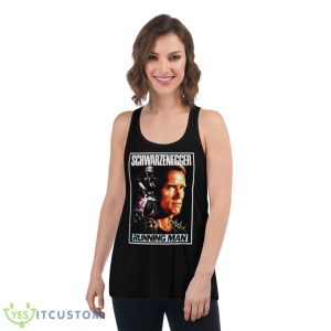 Arnold Man Schwarzenegger Running Man Shirt - Women's Flowy Racerback Tank