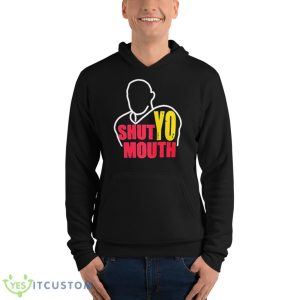 Awesome Travis Kelce Shut Yo Mouth 2023 Shirt - Unisex Fleece Pullover Hoodie