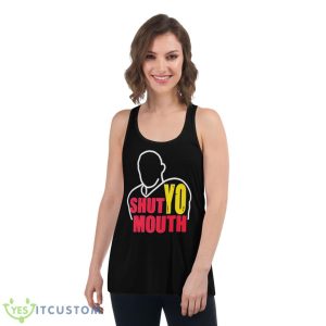 Awesome Travis Kelce Shut Yo Mouth 2023 Shirt - Women's Flowy Racerback Tank