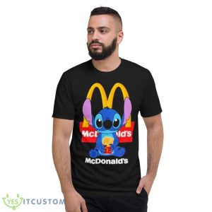 Baby Stitch Hug Mcdonald’s Shirt - Short Sleeve T-Shirt