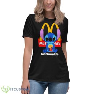 Baby Stitch Hug Mcdonald’s Shirt - Women's Relaxed Short Sleeve Jersey Tee
