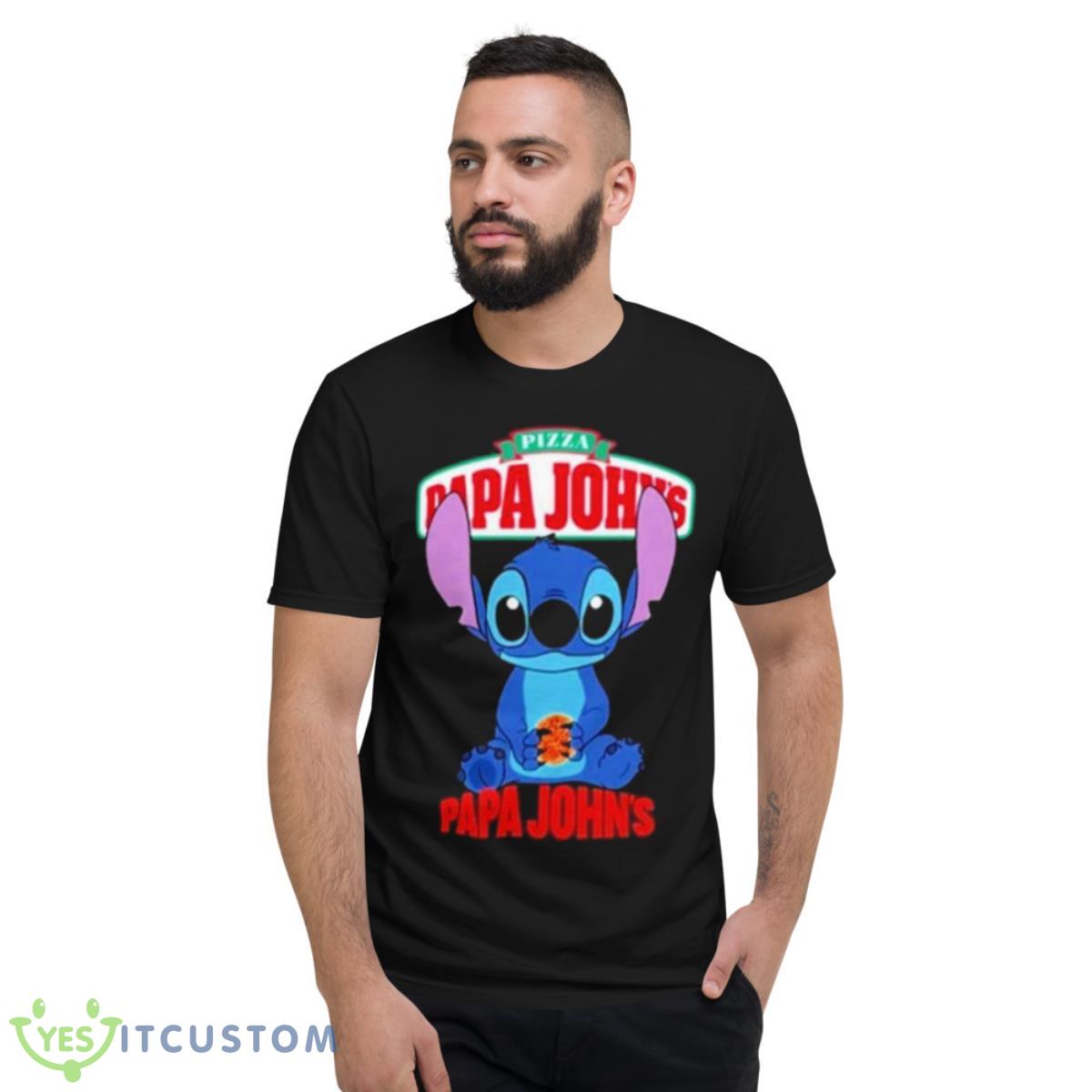 Baby Stitch Hug Pizza Papa John’s Shirt 2 Baby Stitch Hug Pizza Papa John’s Shirt - Short Sleeve T-Shirt