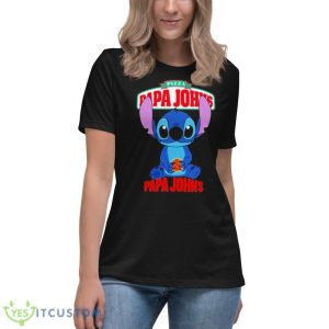 Baby Stitch Hug Pizza Papa John’s Shirt 11 Baby Stitch Hug Pizza Papa John’s Shirt - Women's Relaxed Short Sleeve Jersey Tee