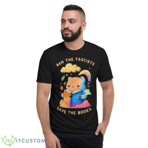 Ban The Fascists Save The Books Stand Against Fascism Vintage Shirt - Short Sleeve T-Shirt