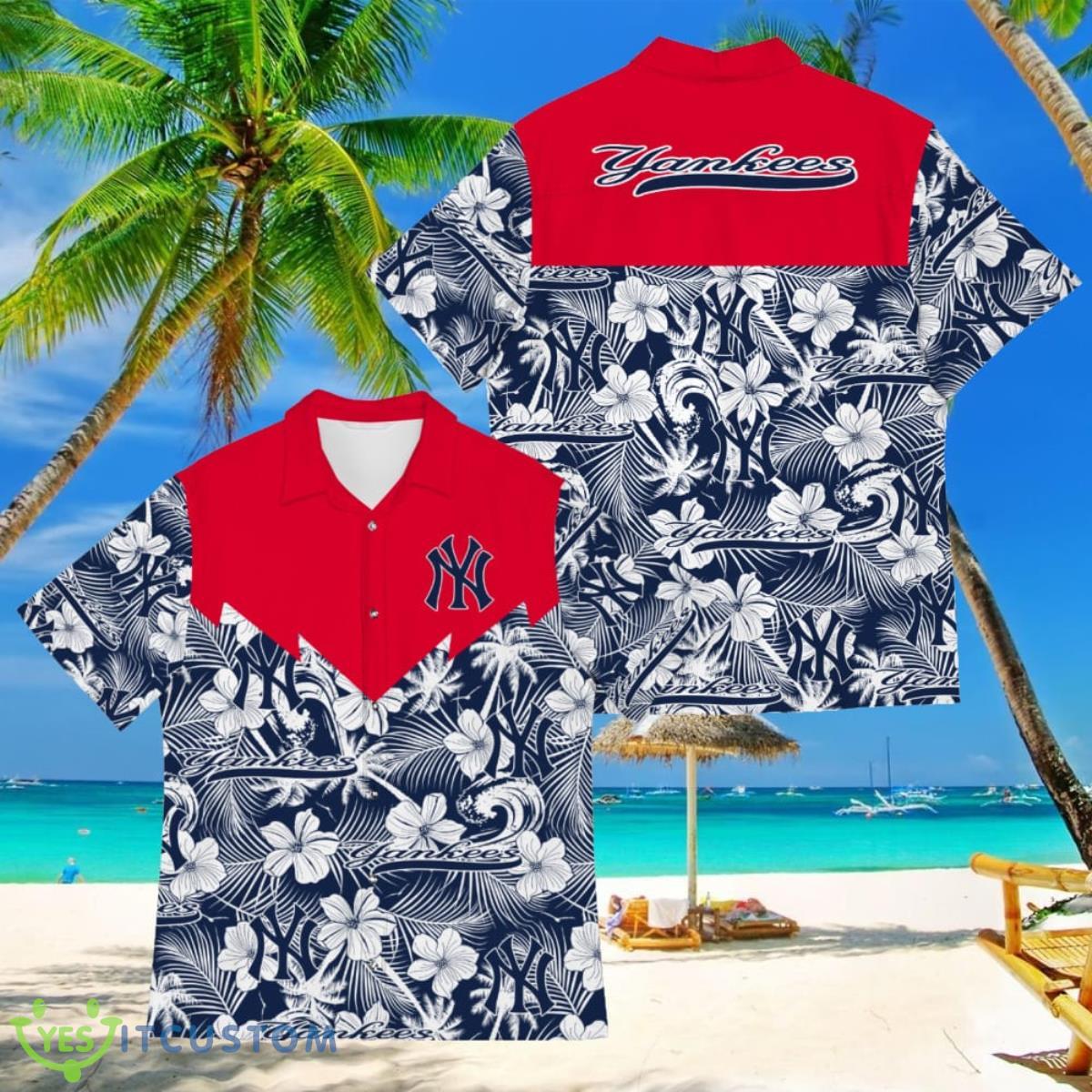 Baseball American Hawaii Shirt Tropical Beach Tree New York Yankees 2 Baseball American Hawaii Shirt Tropical Beach Tree New York Yankees Product Photo 1