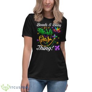 Beads Bling It’s A Mardi Gras Thing Trendy Shirts - Women's Relaxed Short Sleeve Jersey Tee