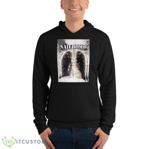 Black And White Lung Nailbomb Shirt - Unisex Fleece Pullover Hoodie
