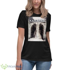 Black And White Lung Nailbomb Shirt - Women's Relaxed Short Sleeve Jersey Tee