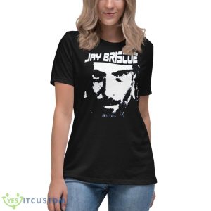 Black And White Portrait Jay Briscoe Shirt 11 Black And White Portrait Jay Briscoe Shirt - Women's Relaxed Short Sleeve Jersey Tee