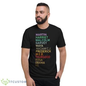 Black History Month Black Leader's Graphic Design Shirt - Short Sleeve T-Shirt