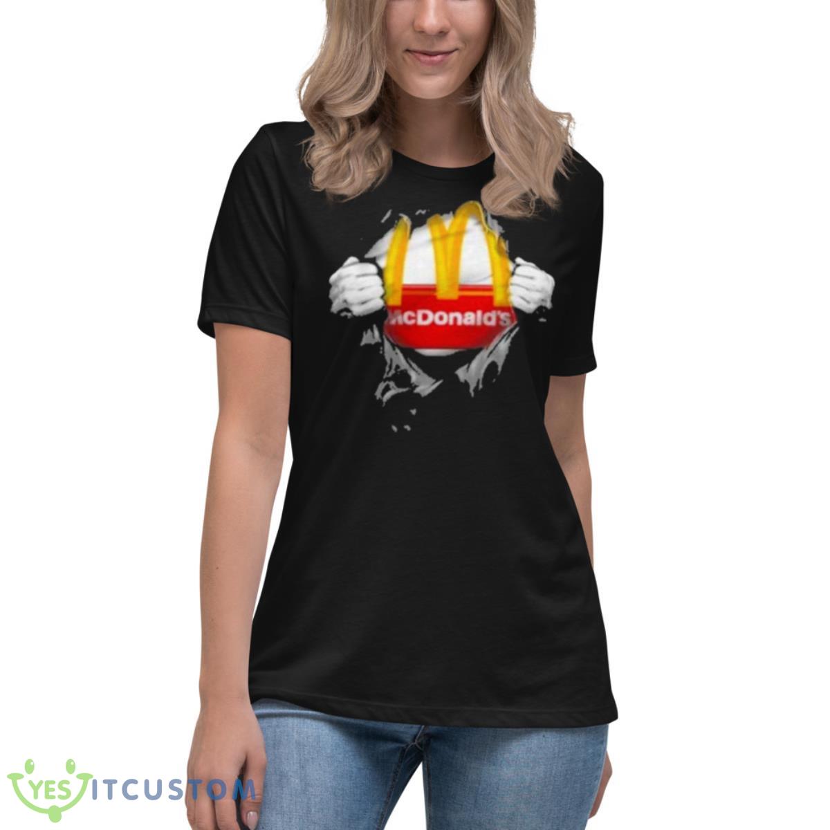 Bloot Inside Me Mcdonald’s Shirt 6 Bloot Inside Me Mcdonald’s Shirt - Women's Relaxed Short Sleeve Jersey Tee