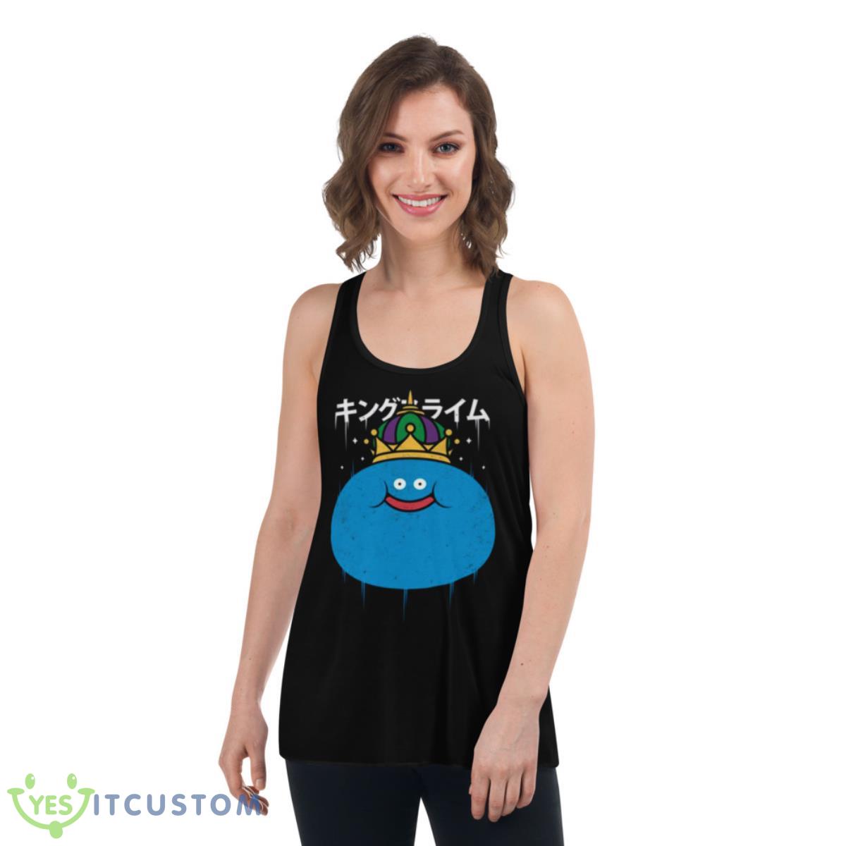 Blue Design Dragon Quest The King Slime Monster Shirt 5 Blue Design Dragon Quest The King Slime Monster Shirt - Women's Flowy Racerback Tank