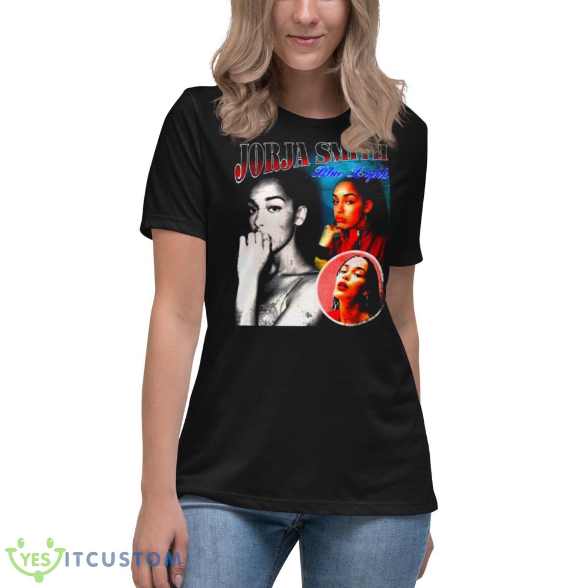 Blue Lights Jorja Smith Shirt 6 Blue Lights Jorja Smith Shirt - Women's Relaxed Short Sleeve Jersey Tee
