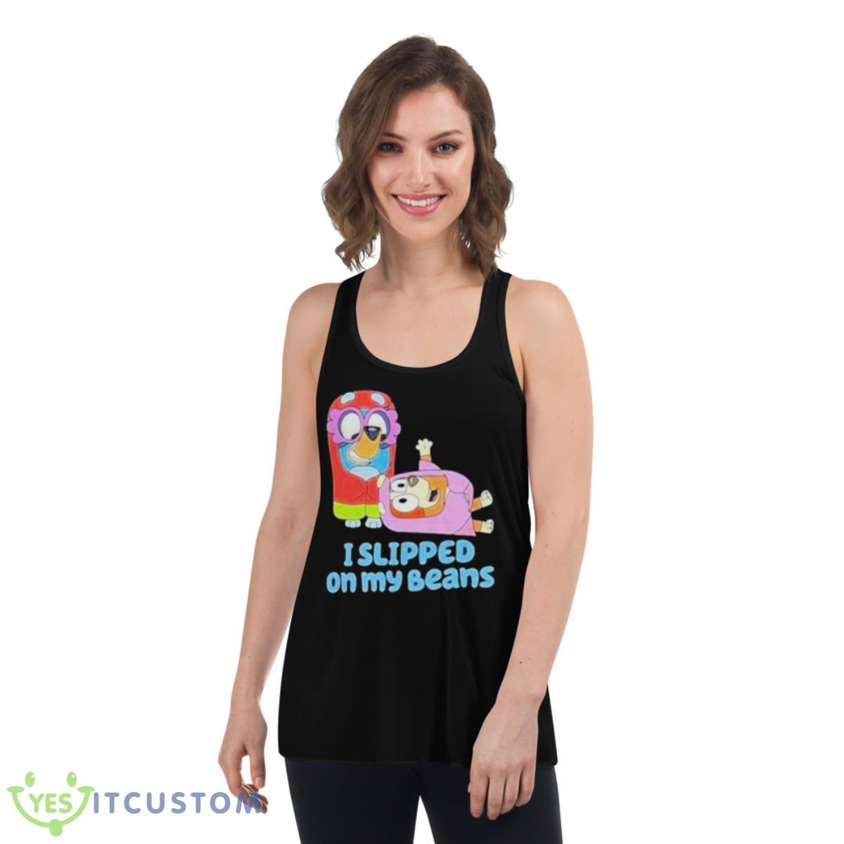Bluey Bingo I Slipped On My Beans Shirt 5 Bluey Bingo I Slipped On My Beans Shirt - Women's Flowy Racerback Tank