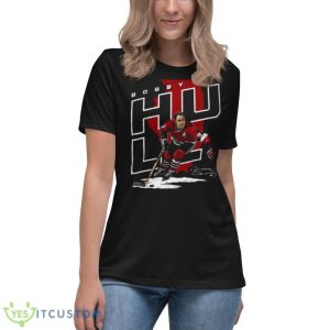 Bobby Hull Player Map Shirt - Women's Relaxed Short Sleeve Jersey Tee