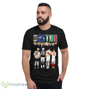 Boston Skyline Sport Teams Players 2023 Signatures Shirt - Short Sleeve T-Shirt