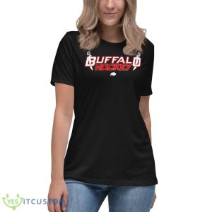 Buffalo Hockey Retro Shirt - Women's Relaxed Short Sleeve Jersey Tee