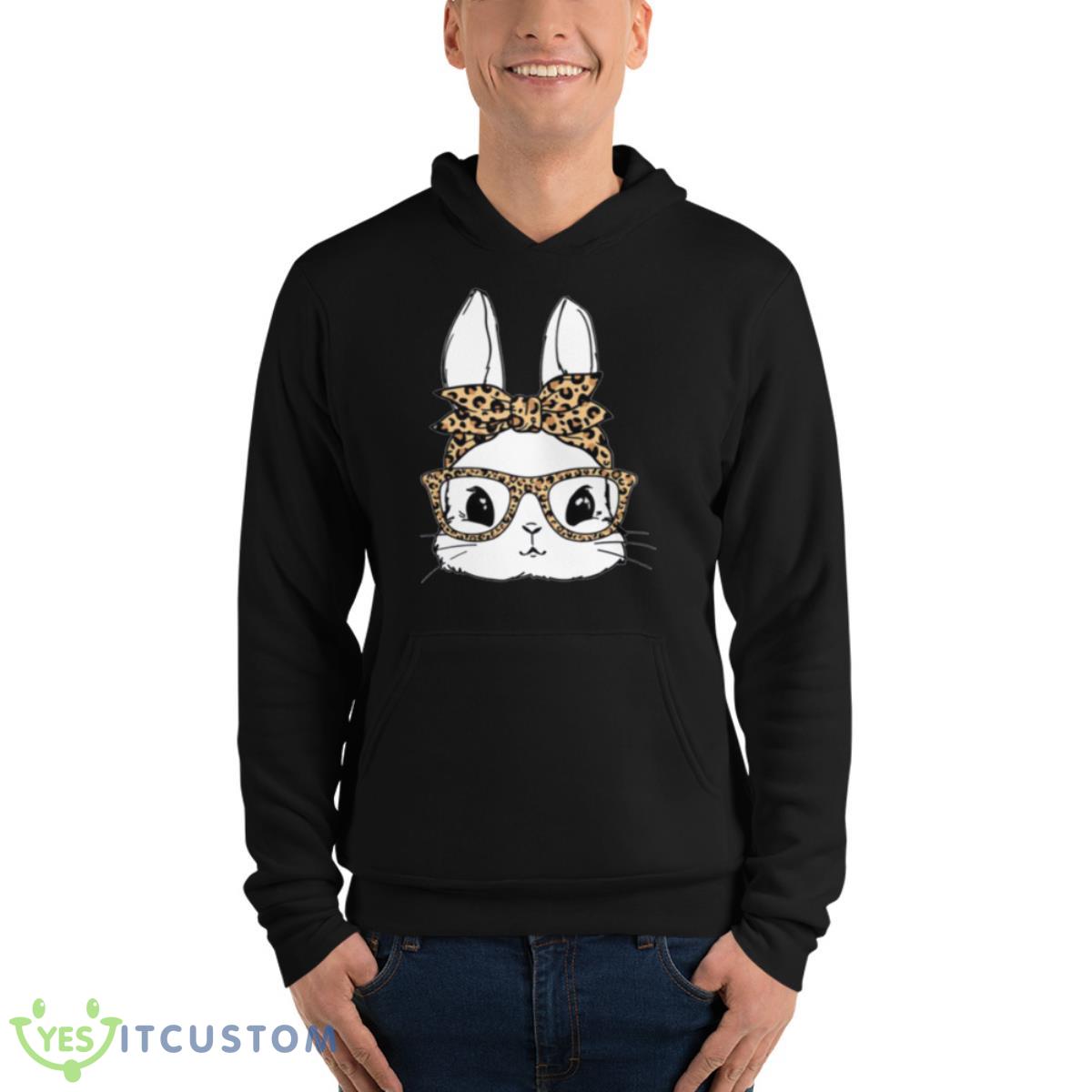 Bunny With Leopard Glasses Shirt 4 Bunny With Leopard Glasses Shirt - Unisex Fleece Pullover Hoodie