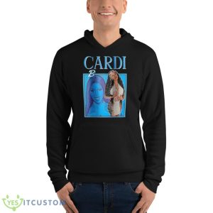 Cardi B 90s Celebrity Graphic Tee Shirt - Unisex Fleece Pullover Hoodie