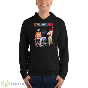 Carter Hart Jalen Hurts And Bryce Harper Philadelphia Signature Shirt - Unisex Fleece Pullover Hoodie