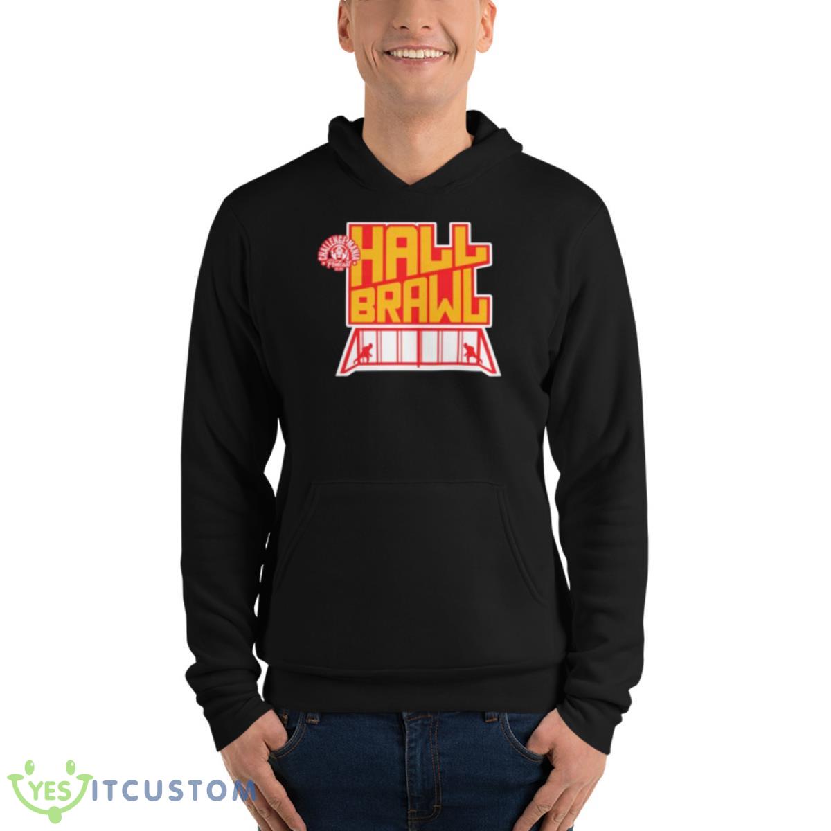 Challen Gemania Shop Hall Brawl Shirt 4 Challen Gemania Shop Hall Brawl Shirt - Unisex Fleece Pullover Hoodie