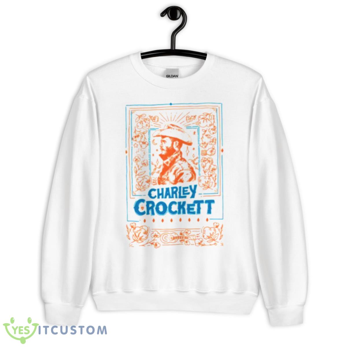 Charley Crockett Orange Pattern Shirt 11 Charley Crockett Orange Pattern Shirt - Unisex Heavy Blend Crewneck Sweatshirt