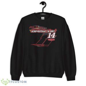 Chase Briscoe Stewart Haas Racing Team Collection Black 2023 #14 Mahindra Shirt - Unisex Crewneck Sweatshirt