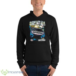 Checkered Flag 2023 Daytona 500 Black Jet Shirt - Unisex Fleece Pullover Hoodie