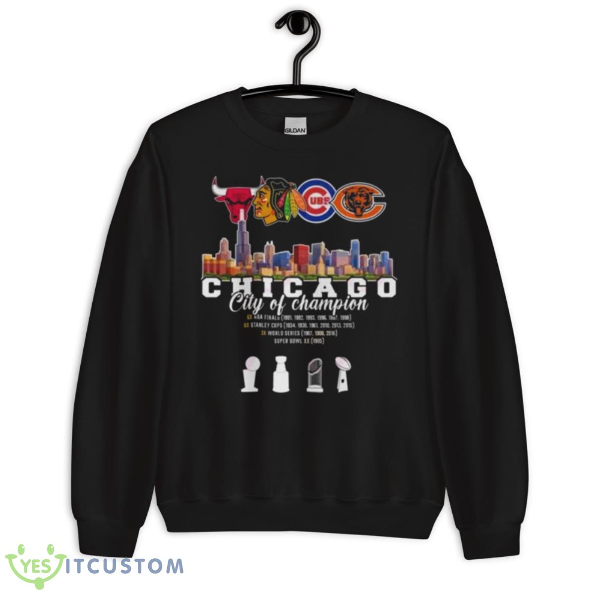 Chicago City Of Champions 2023 Shirt 13 Chicago City Of Champions 2023 Shirt - Unisex Crewneck Sweatshirt