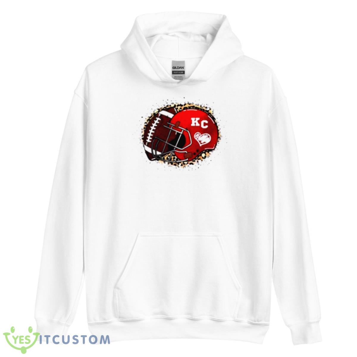 Chiefs Helmet Leopard Print Football Shirt 11 Chiefs Helmet Leopard Print Football Shirt - Unisex Heavy Blend Hooded Sweatshirt