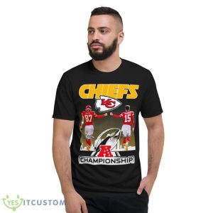 Chiefs Kelce 87 Mahomes 15 Signature Champions Shirt - Short Sleeve T-Shirt