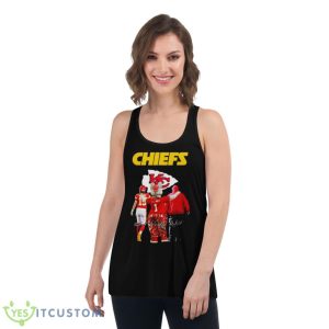 Chiefs Super Bowl Mahomes 15 C.C Wolf Signatures Shirt 10 Chiefs Super Bowl Mahomes 15 C.C Wolf Signatures Shirt - Women's Flowy Racerback Tank