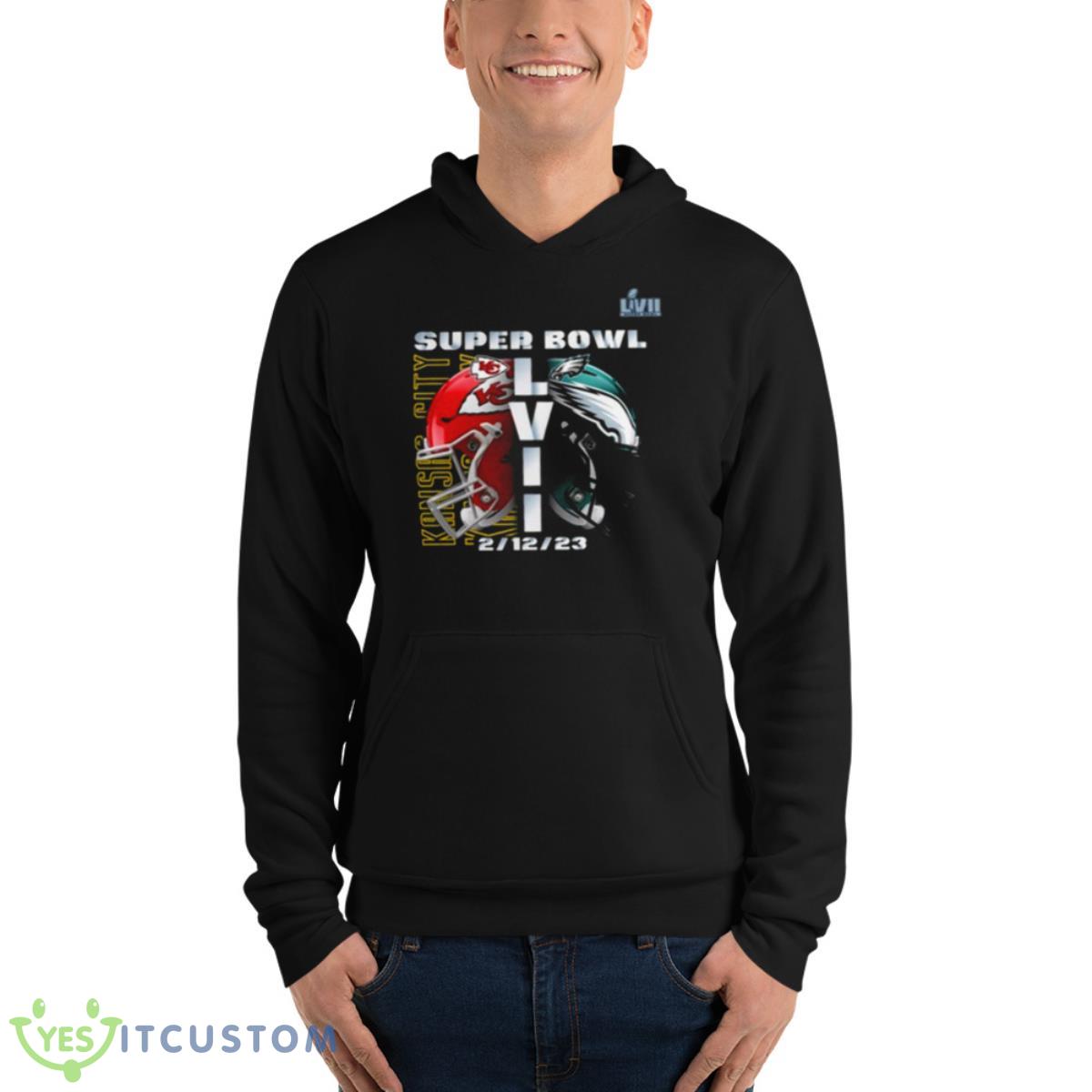 Chiefs Vs Eagles Super Bowl 57 Shirt 4 Chiefs Vs Eagles Super Bowl 57 Shirt - Unisex Fleece Pullover Hoodie