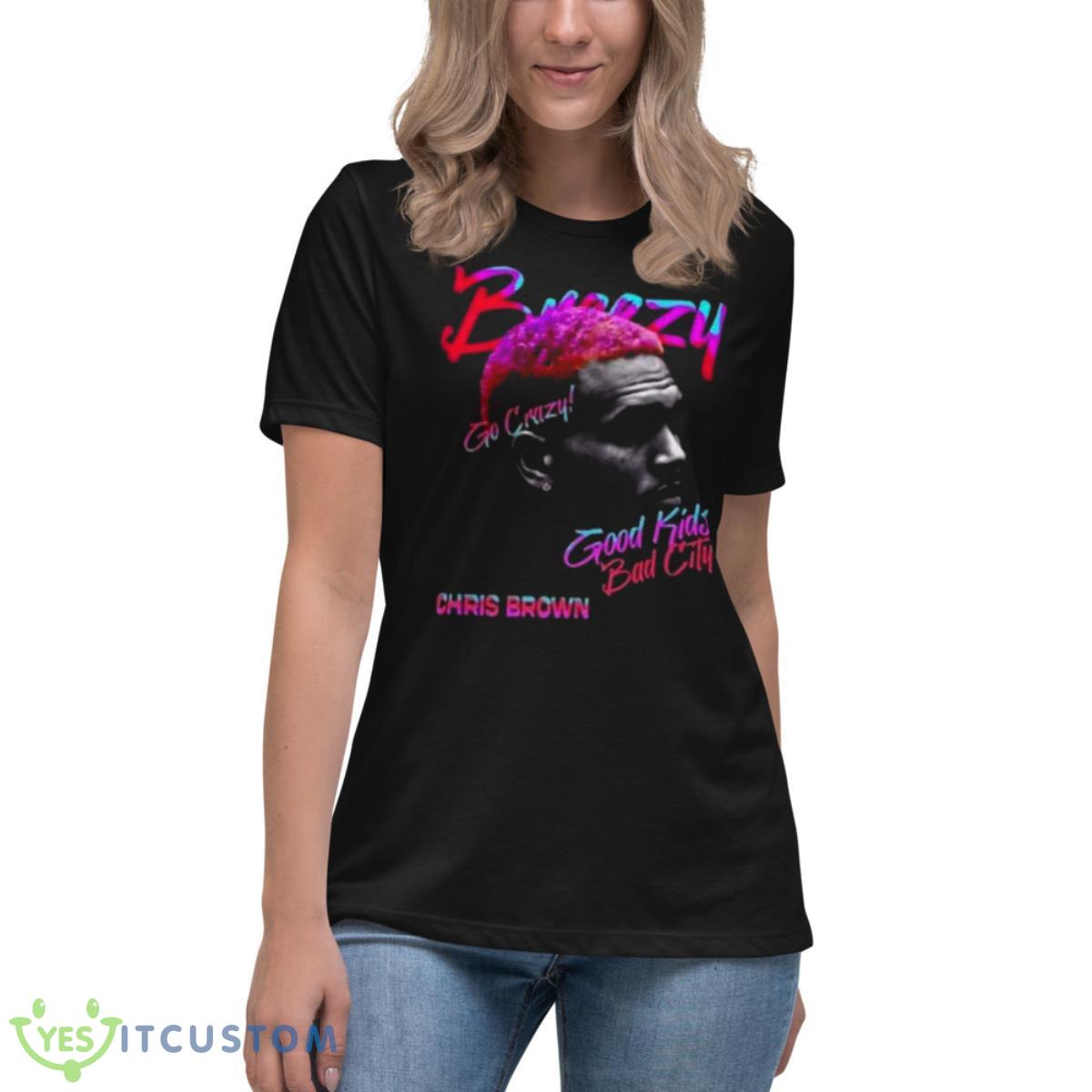Chris Brown Breezy Chris Brown Hip Hop Shirt 6 Chris Brown Breezy Chris Brown Hip Hop Shirt - Women's Relaxed Short Sleeve Jersey Tee