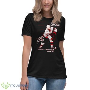 Claude Giroux Ottawa Offset Signature Shirt - Women's Relaxed Short Sleeve Jersey Tee